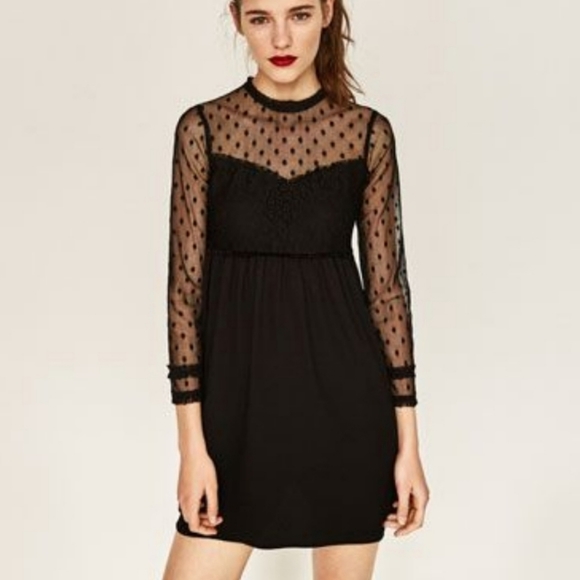 ❌ [SOLD] Zara Lace Ruffle Mini Dress, Size Small - Picture 1 of 8
